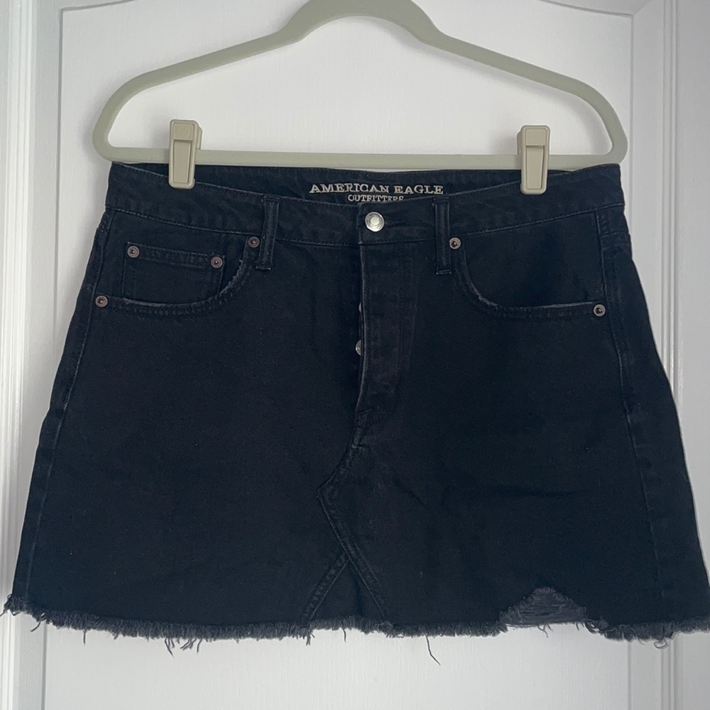 American Eagle Black Jean Skirt